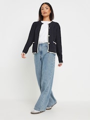 PixieGirl Petite Blue Tipping Button Through Cardigan - Image 2 of 4