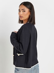 PixieGirl Petite Blue Tipping Button Through Cardigan - Image 3 of 4