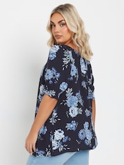 Yours Curve Blue Boho Top - Image 2 of 5