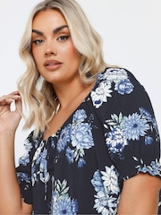 Yours Curve Blue Boho Top - Image 4 of 5