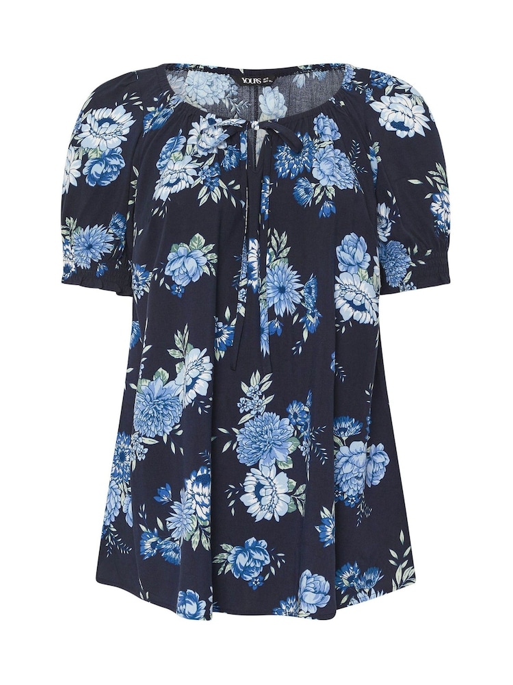 Yours Curve Blue Boho Top - Image 5 of 5
