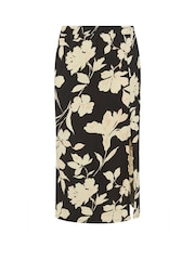 Yours Curve Black Floral Textured Maxi Skirt - Image 5 of 5