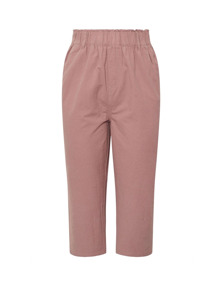 Yours Curve Pink Cool 100% Cotton Cropped Trousers - Image 5 of 5 Yours Curve Pink Cool 100% Cotton Cropped Trousers - Image 5 of 5