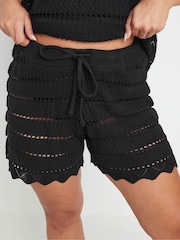 Yours Curve Black Beachwear Co-ord Shorts - Image 4 of 4