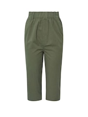 Yours Curve Green Cool 100% Cotton Cropped Trousers - Image 5 of 5