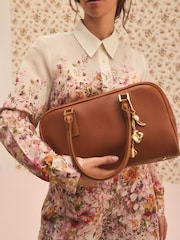 The Betsey Tan Brown Tabitha Simmons x Next Leather Bowler Bag - Image 1 of 13