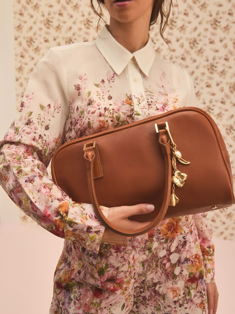 The Betsey Tan Brown - Tabitha Simmons x Next Leather Bowler Bag - Imagen 1 de 13 The Betsey Tan Brown - Tabitha Simmons x Next Leather Bowler Bag - Imagen 1 de 13