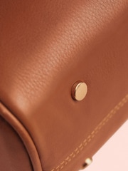 The Betsey Tan Brown Tabitha Simmons x Next Leather Bowler Bag - Image 12 of 13