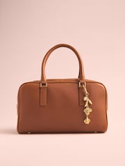 The Betsey Tan Brown Tabitha Simmons x Next Leather Bowler Bag - Image 5 of 13