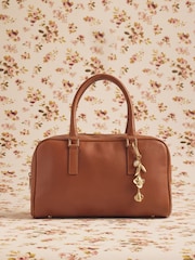 The Betsey Tan Brown Tabitha Simmons x Next Leather Bowler Bag - Image 7 of 13