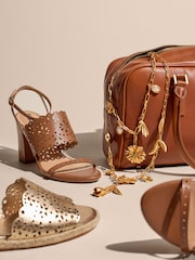 The Betsey Tan Brown Tabitha Simmons x Next Leather Bowler Bag - Image 8 of 13