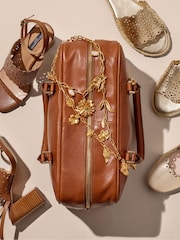 The Betsey Tan Brown Tabitha Simmons x Next Leather Bowler Bag - Image 9 of 13