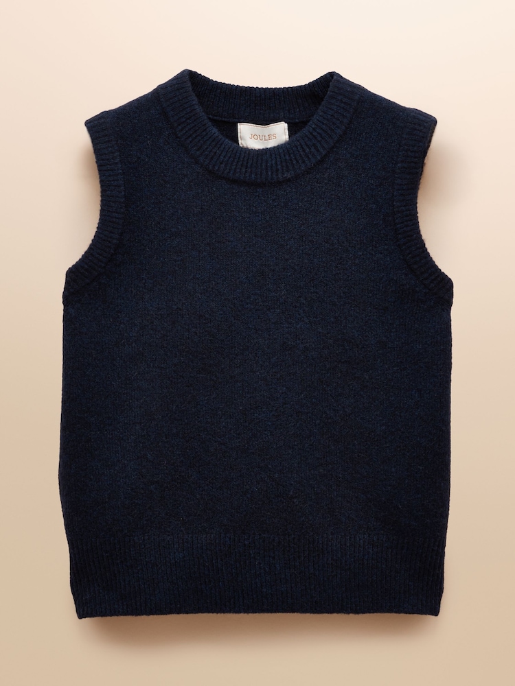 Joules Holly Navy Knitted Vest - Image 6 of 6
