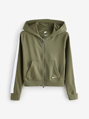 Nike Brown Full Zip Colour Block Hoodie - Image 1 of 1