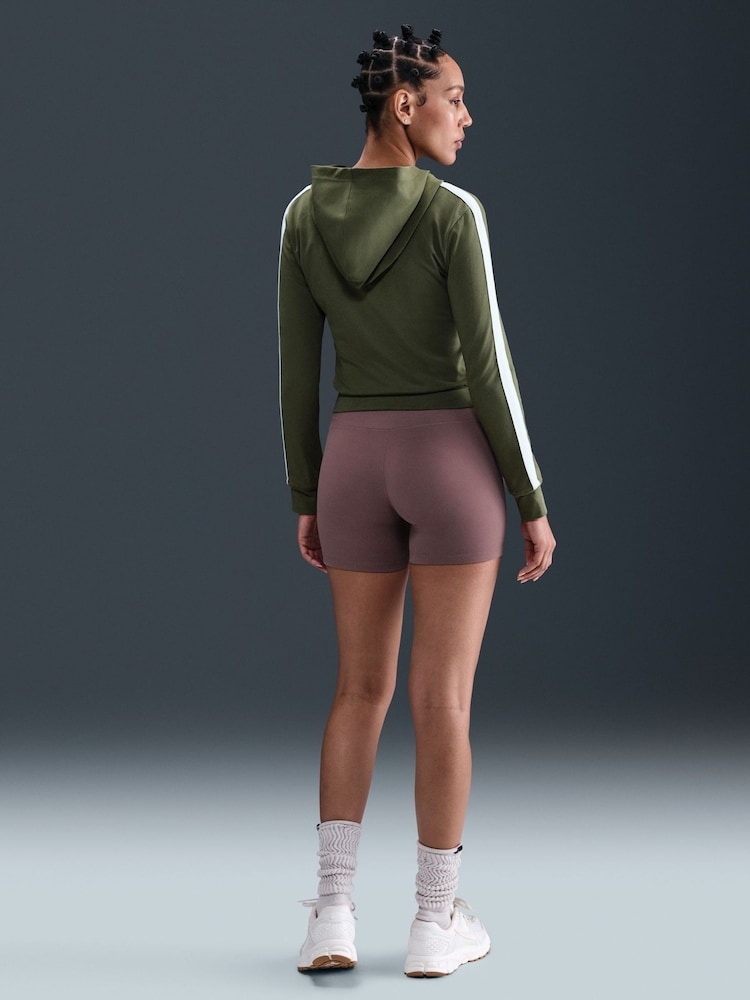 Nike Brown Full Zip Colour Block Hoodie - Image 2 of 6