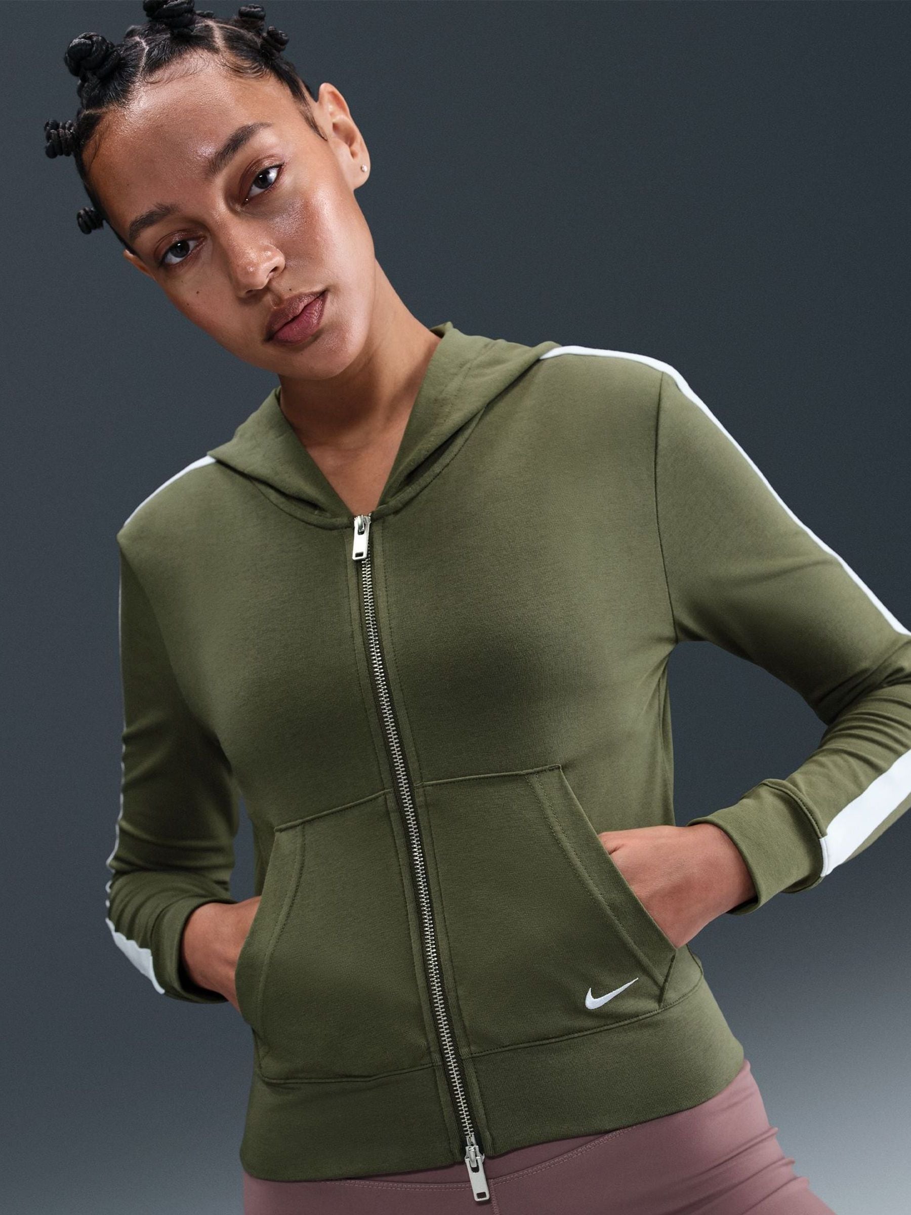 womens nike colour block hoodie