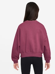 Nike Beet Pink Club Fleece Boxy Crewneck Sweatshirt - Image 5 of 6