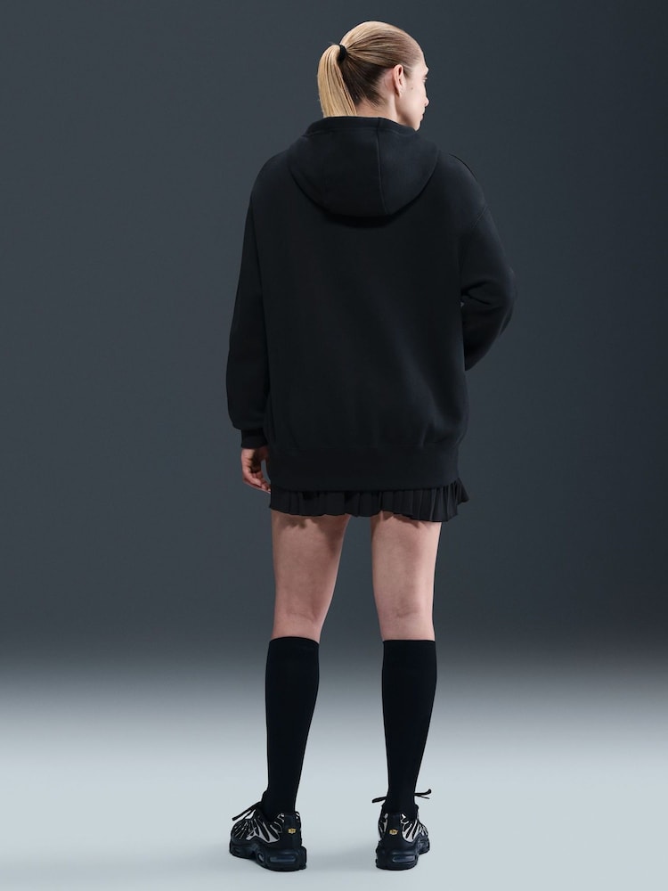 Nike Black Oversized Phoenix Fleece Graphic Logo Hoodie - Image 2 of 5