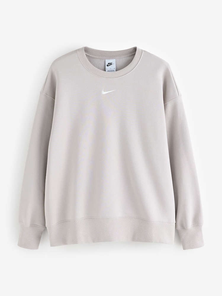 Nike Natural Oversized Phoenix Fleece Crew Neck Sweatshirt - Image 5 of 5 Nike Natural Oversized Phoenix Fleece Crew Neck Sweatshirt - Image 5 of 5