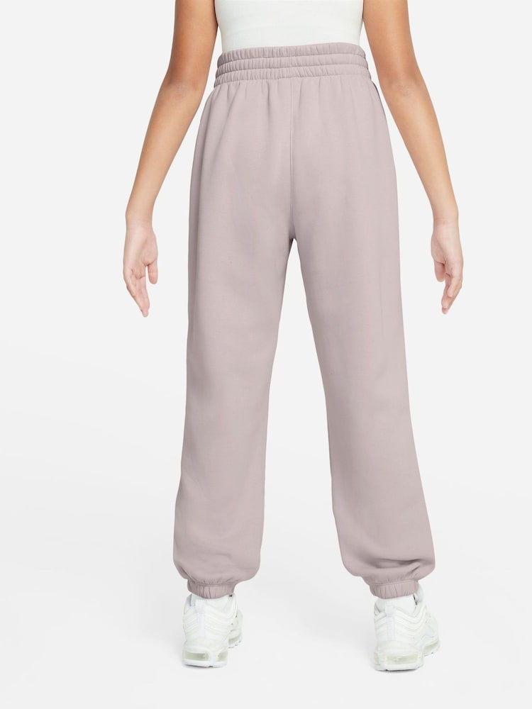 Nike Platinum Lilac Oversized Club Fleece Joggers - Image 2 of 3