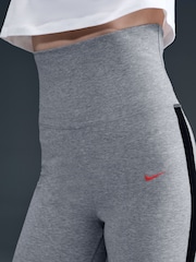 Nike Dark Grey Heather High Wiasted Fold Over Leggings - Image 6 of 6