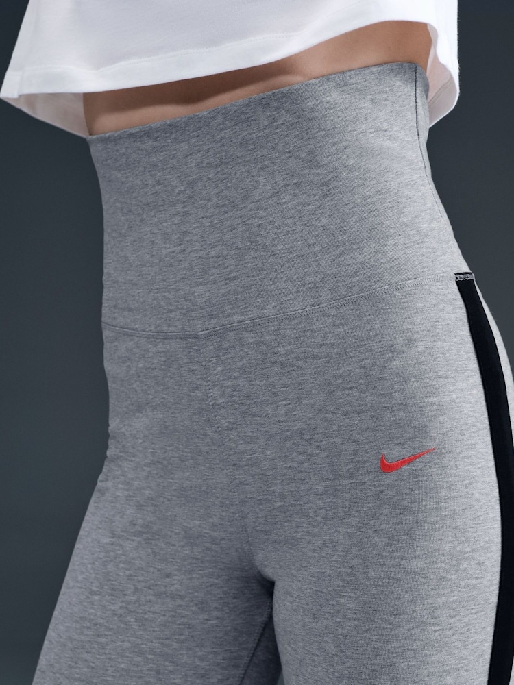 Nike Dark Grey Heather High Wiasted Fold Over Leggings - Image 6 of 6 Nike Dark Grey Heather High Wiasted Fold Over Leggings - Image 6 of 6