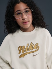 Sail Cream - Nike Trend Fleece Cropped Crew Sweat Top - Bild 3 von 5
