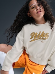 Sail Cream - Nike Trend Fleece Cropped Crew Sweat Top - Bild 5 von 5
