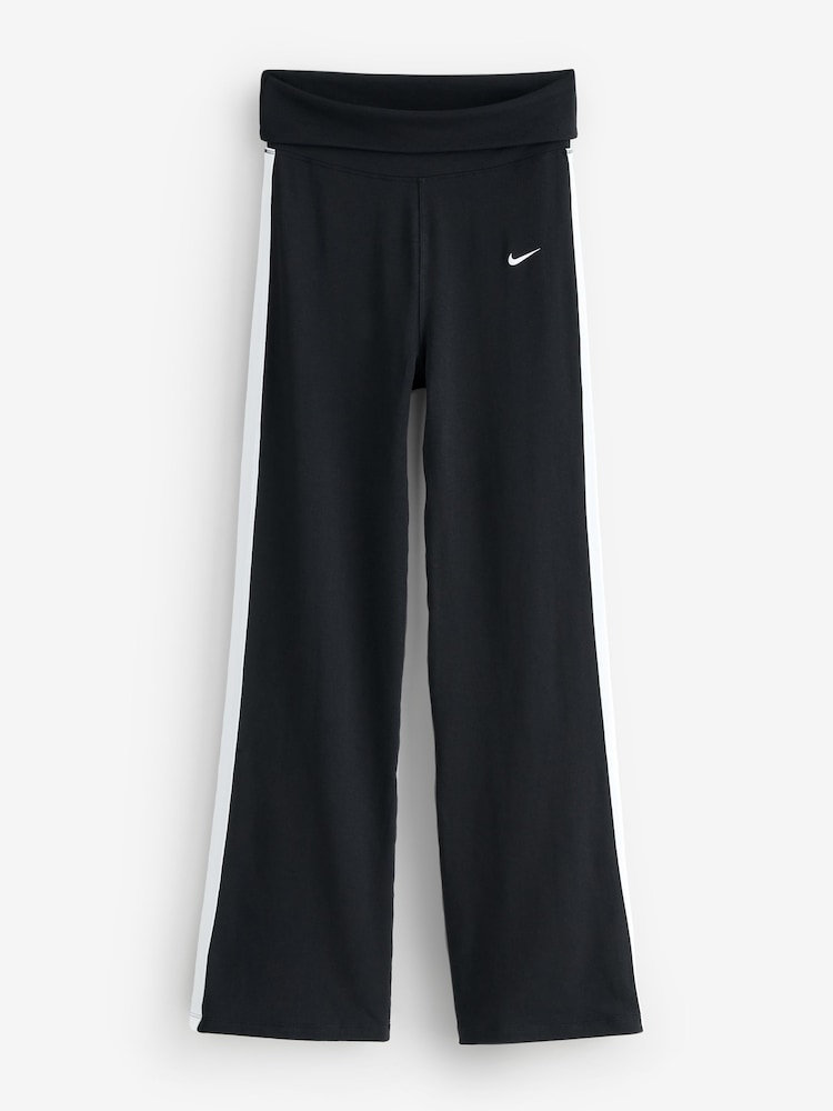 Nike Black High Wiasted Fold Over Leggings - Image 7 of 7