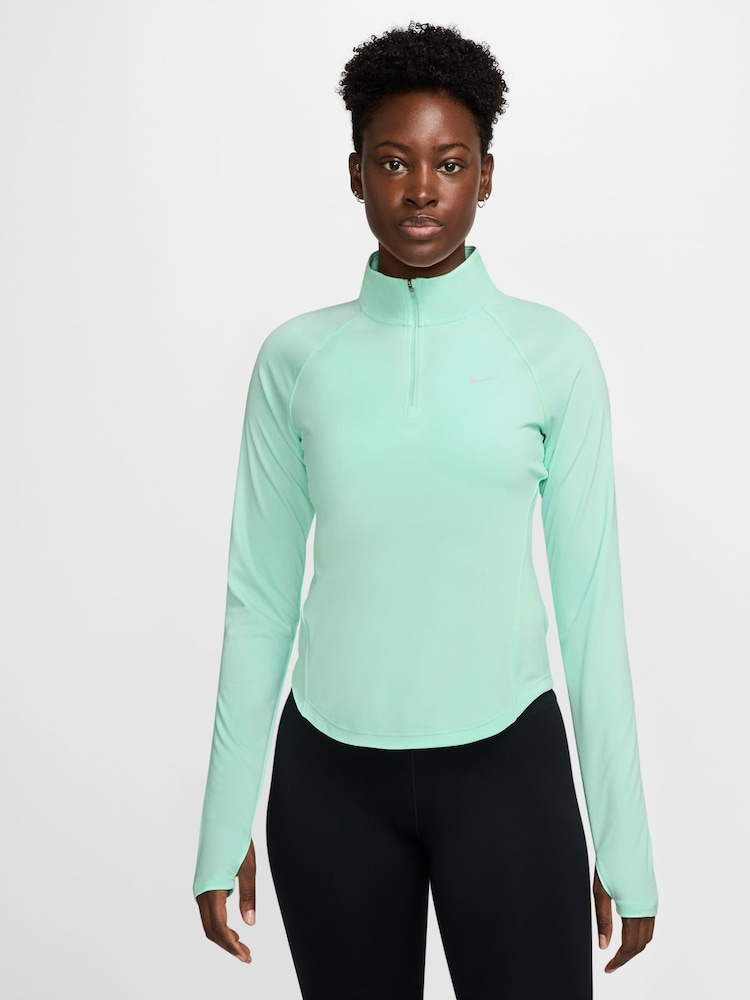 Nike Mint Foam Tempo Swoosh Dri-FIT 1/2 Zip Running Top - Image 1 of 4