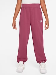 Nike Beet Pink Oversized Club Fleece Joggers - Image 1 of 1