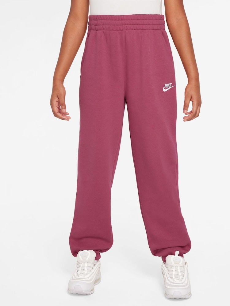 Nike Beet Pink Oversized Club Fleece Joggers - Image 1 of 1