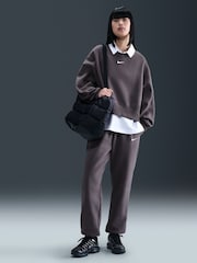 Nike Black Sportswear Phoenix Fleece Womens High Waisted Oversized Joggers - Image 1 of 5