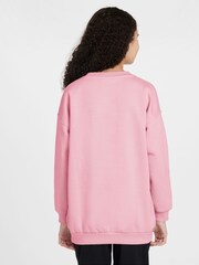 Nike Soft Pink Oversized Club Fleece Sweatshirt - Image 2 of 3