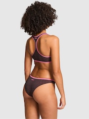 Victoria's Secret PINK Brown Leopard Halter Plunge Bikini Top - Image 2 of 4
