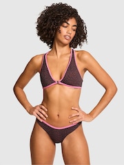 Victoria's Secret PINK Brown Leopard Halter Plunge Bikini Top - Image 3 of 4