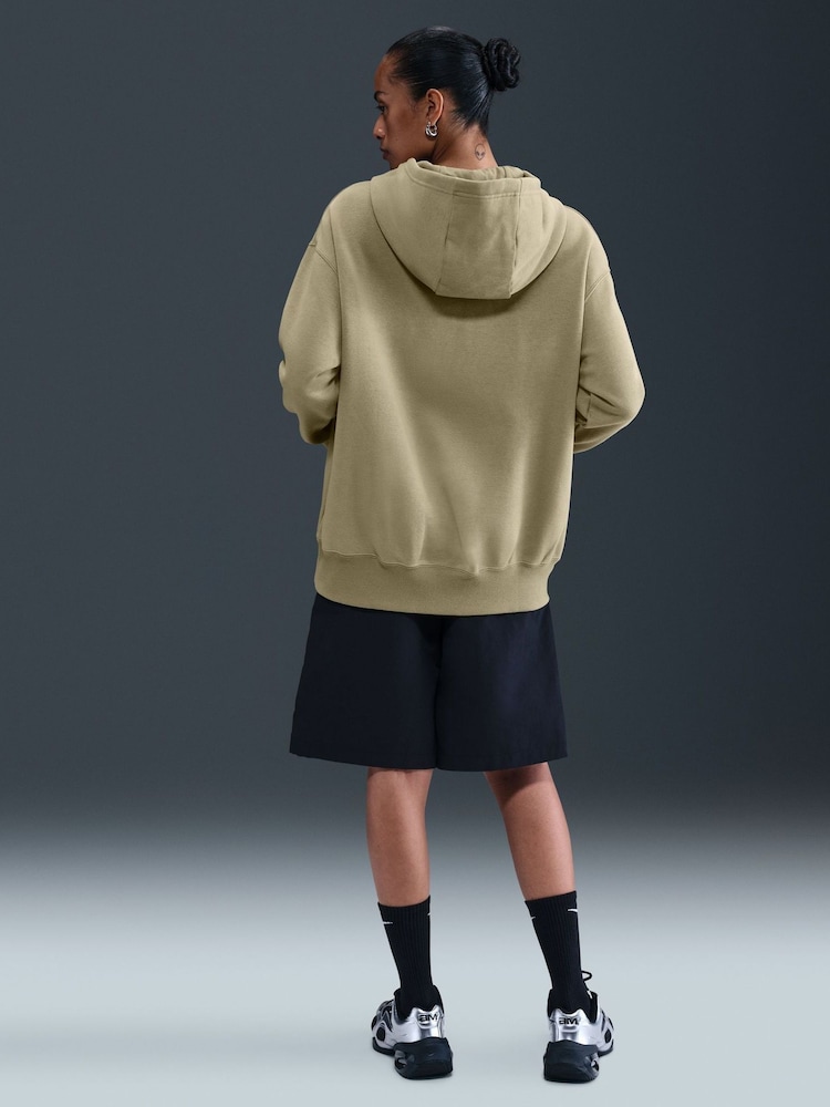 Nike Brown Oversized Phoenix Fleece Graphic Logo Hoodie - Image 2 of 5 Nike Brown Oversized Phoenix Fleece Graphic Logo Hoodie - Image 2 of 5