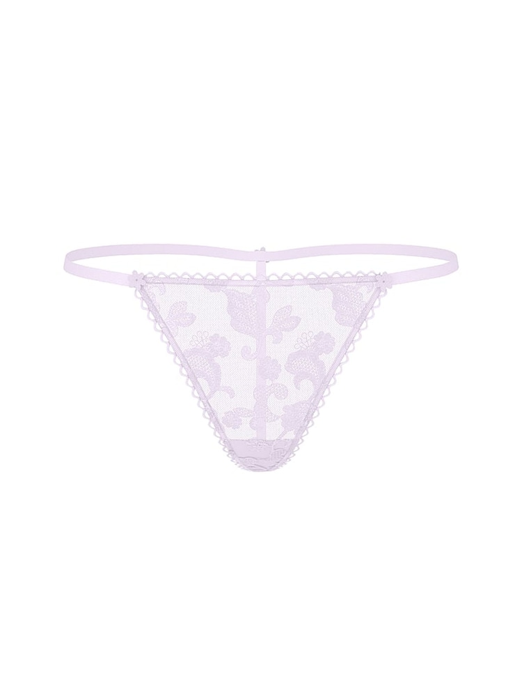 Victoria's Secret Delicate Violet Purple G String Blossom Embroidery Knickers - Image 3 of 3