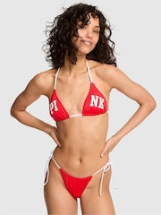 Victoria's Secret PINK Red Pepper Triangle Triangle Terry Bikini Top - Image 1 of 2