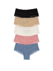 Victoria's Secret Black/Nude/White/Pink/Blue Cheeky 5 Pack Knickers - Image 1 of 2