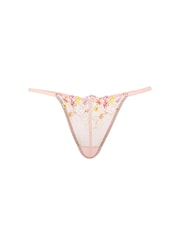 Victoria's Secret Bloom Pink G String Wildflower Embroidery Knickers - Image 3 of 3
