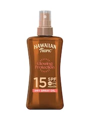 Hawaiian Tropic Glowing Protection Dry Oil Spray SPF15 200ml - Image 1 of 5
