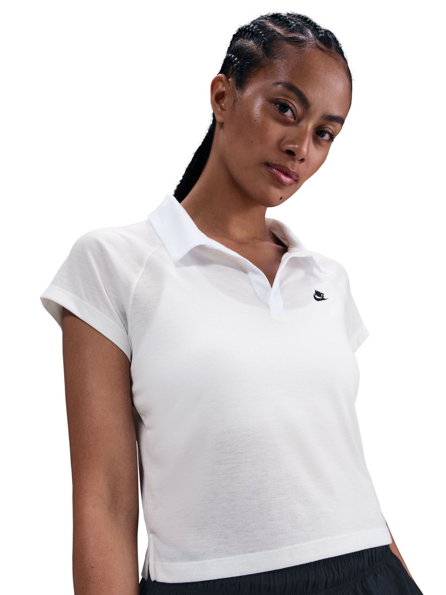 white nike polo shirt