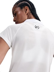 Nike White Womens Sportswear Retro Polo Top - Image 5 of 7