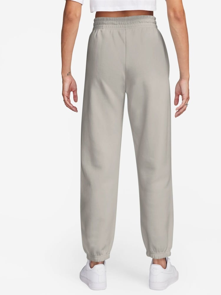 Nike Grey Sportswear Phoenix Fleece Womens High-Waisted Oversized Joggers - Image 2 of 3