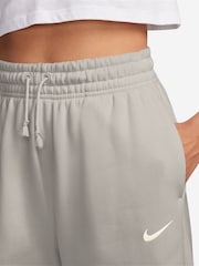 Nike Grey Sportswear Phoenix Fleece Womens High-Waisted Oversized Joggers - Image 3 of 3