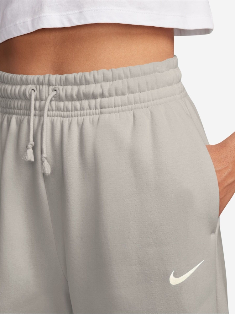 Nike Grey Sportswear Phoenix Fleece Womens High-Waisted Oversized Joggers - Image 3 of 3