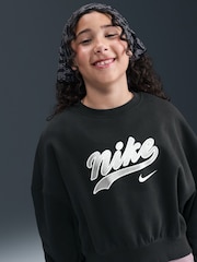 Schwarz - Nike Trend Fleece Cropped Crew Sweat Top - Bild 3 von 5