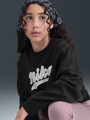 Schwarz - Nike Trend Fleece Cropped Crew Sweat Top - Bild 5 von 5