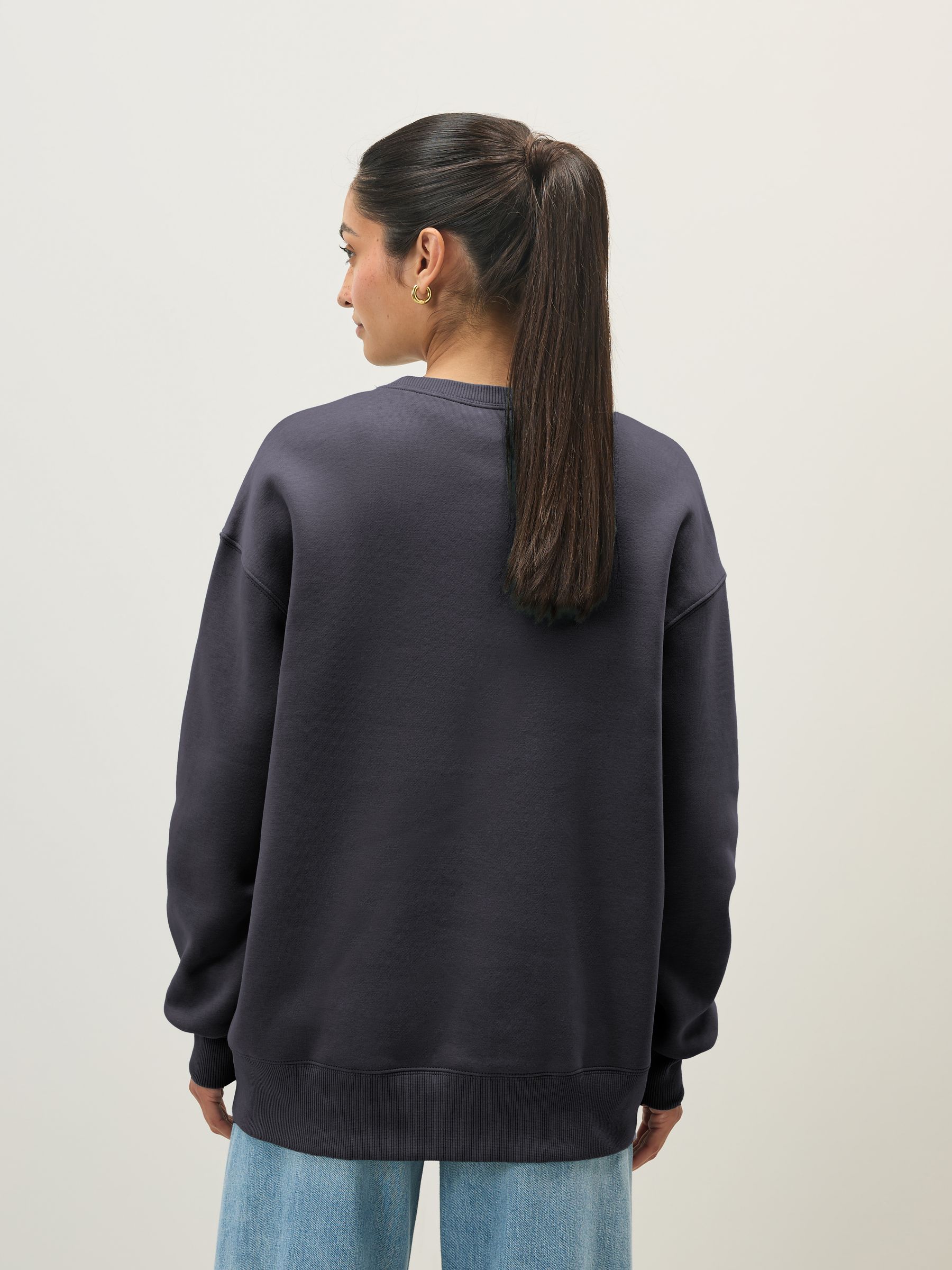 nike oversized fleece boyfriend crew neck sweatshirt